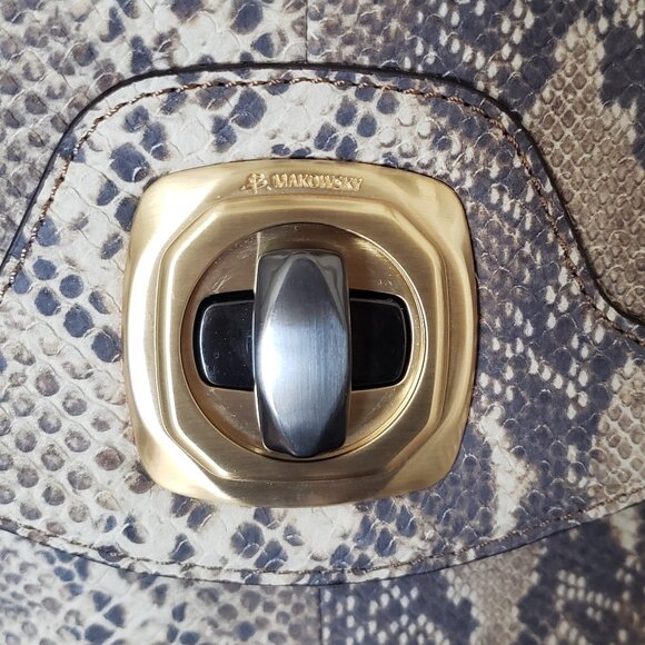 BRIAN MAKOWSKY BIG SNAKE LEATHER IMITATION BAG. - Picture 4 of 11